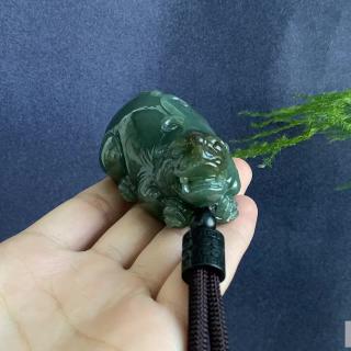 可玉可求和田玉貔貅手把件 寓意财富好运 人生顺顺利利 亲朋好友礼物